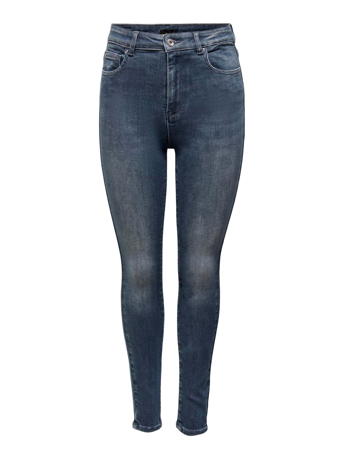 ONLMILA Hohe Taille Skinny Fit Jeans Blue Black Denim