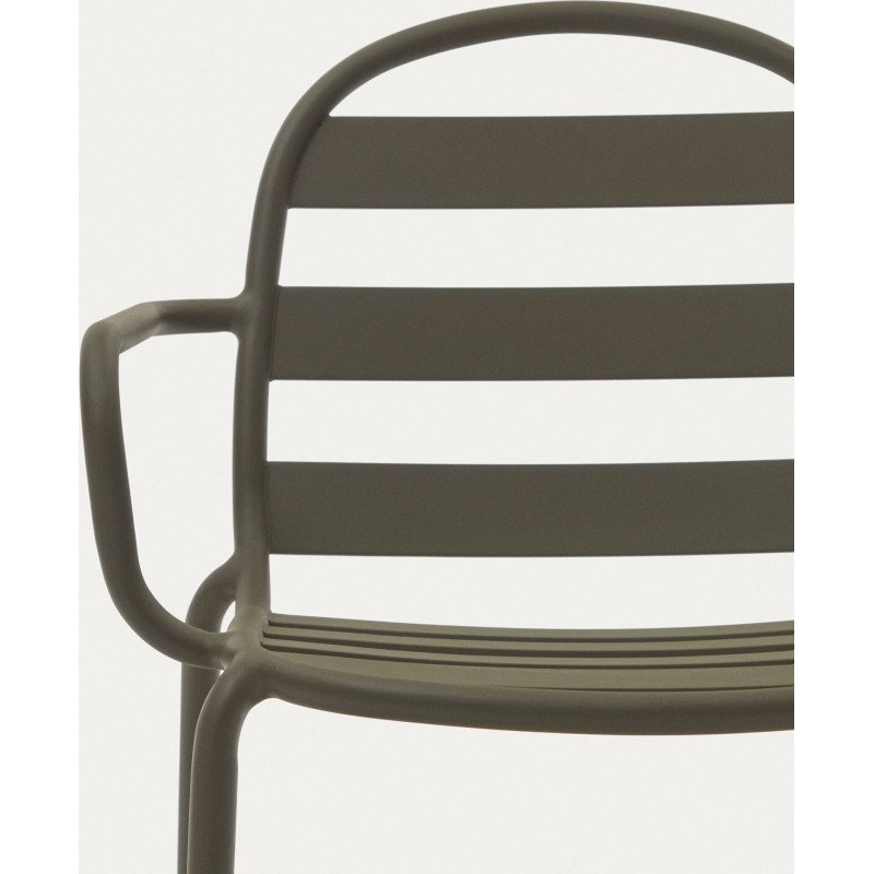 Chaise d'extérieur Joncols - structure aluminium verte