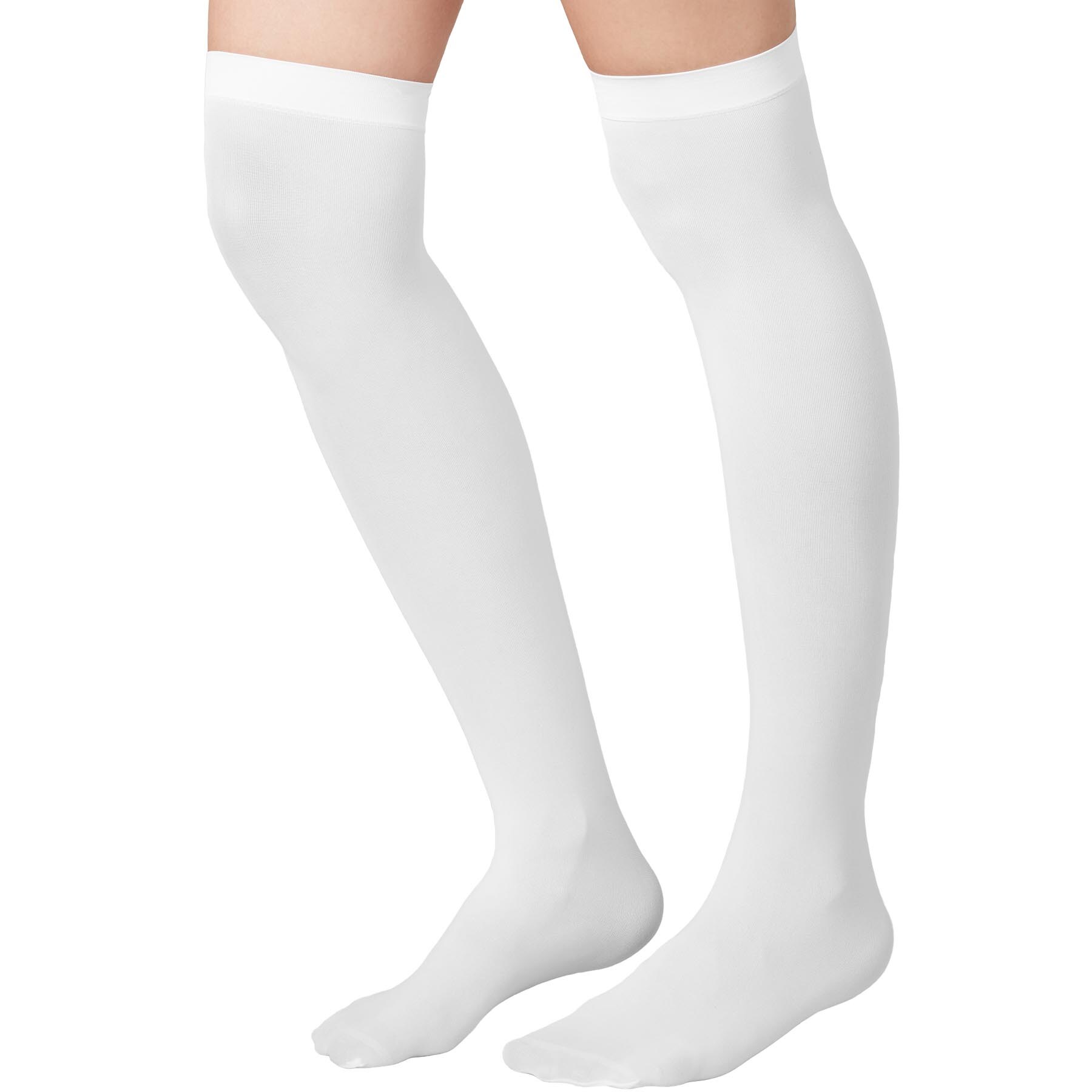 tectake® Overknee-Strümpfe weiß