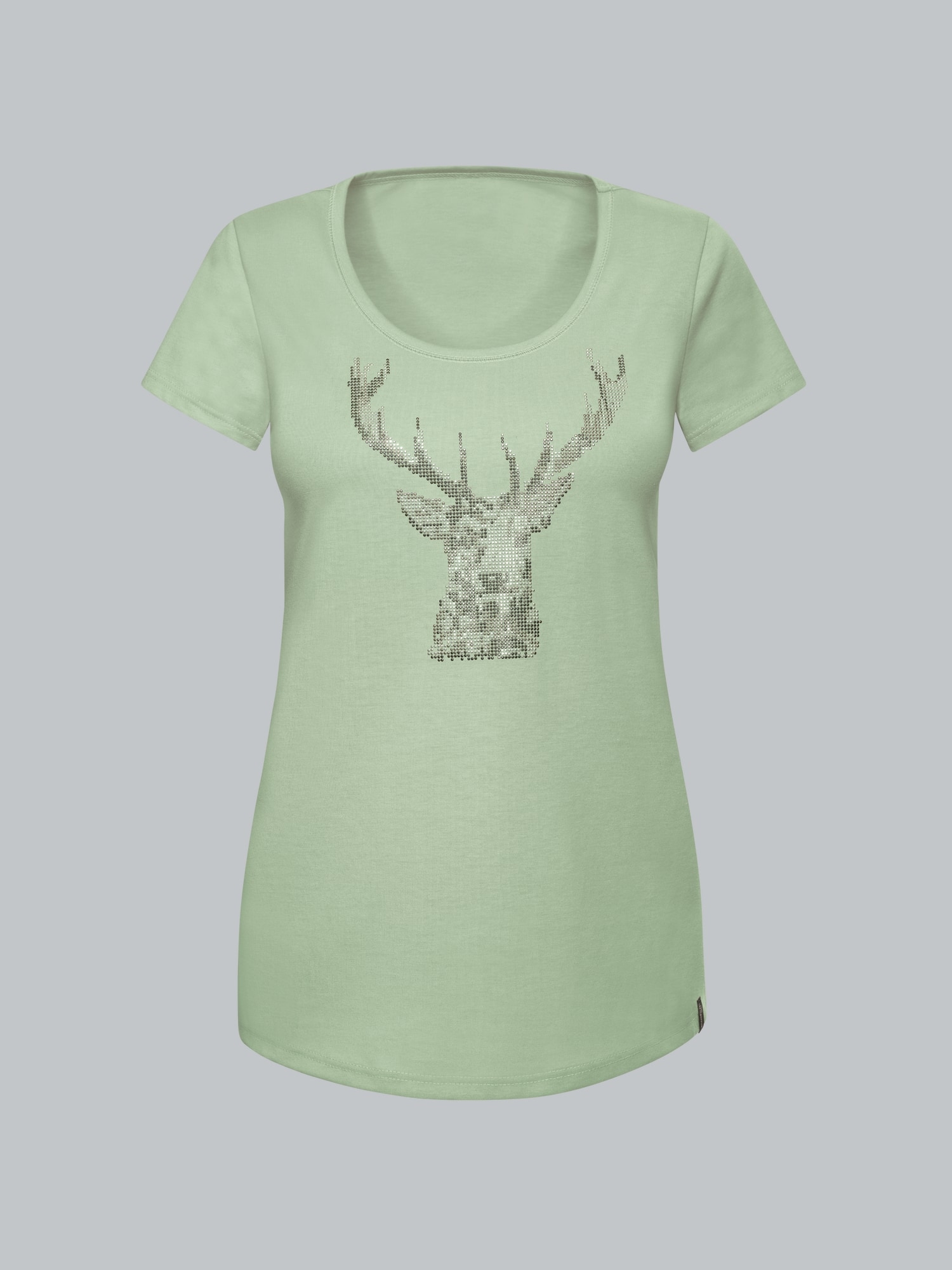T-Shirt Glitzer-Hirsch Green tea