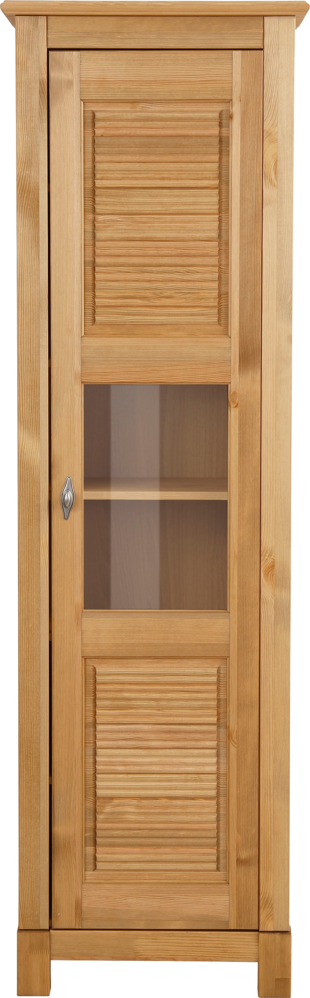 Home affaire Vitrine »Rauna Vitrinenschrank, Stauraumchrank« Höhe 180 cm, aus massiver Kiefer, FSC®-zertifiziert
