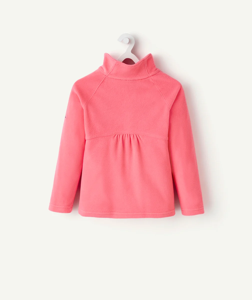 COLUMBIAPULL EN POLAIRE FILLE AVEC DEMI-ZIP GLACIAL ROSE