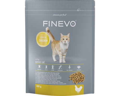FINEVO Senior Cat Kip droogvoer voor katten 0,4 kg