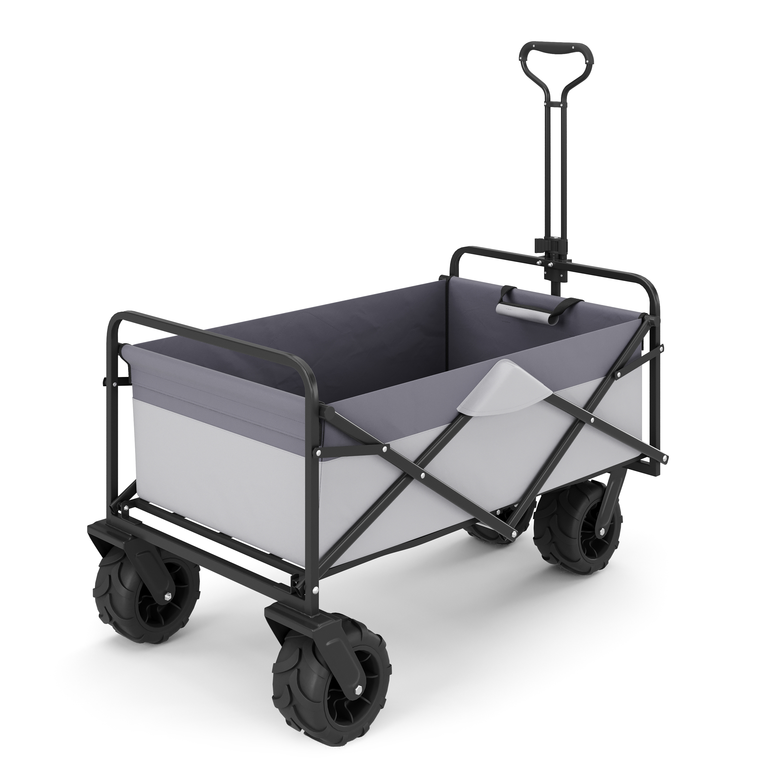 Bollerwagen faltbar BENNY grau