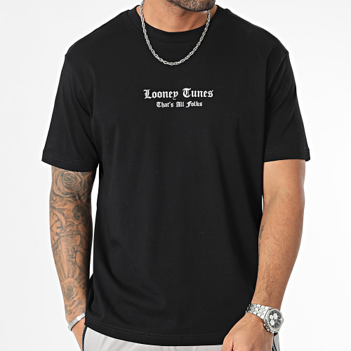 Tee Shirt Oversize Large Tweety Graffiti Grey Noir