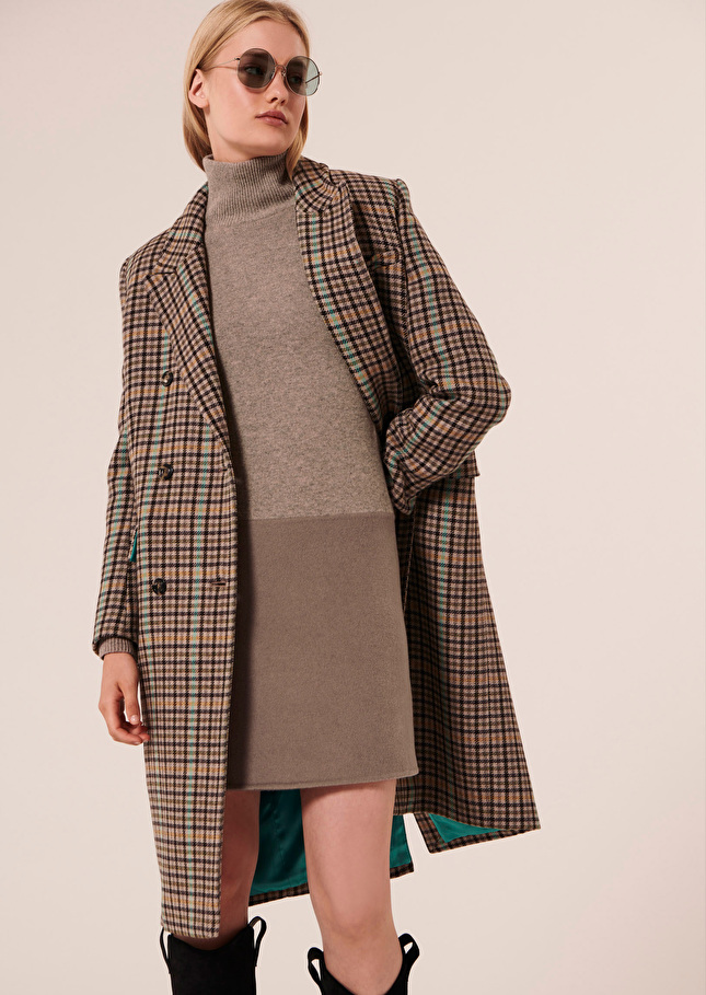 Robe Roussettebeige en laine merinos et alpaga