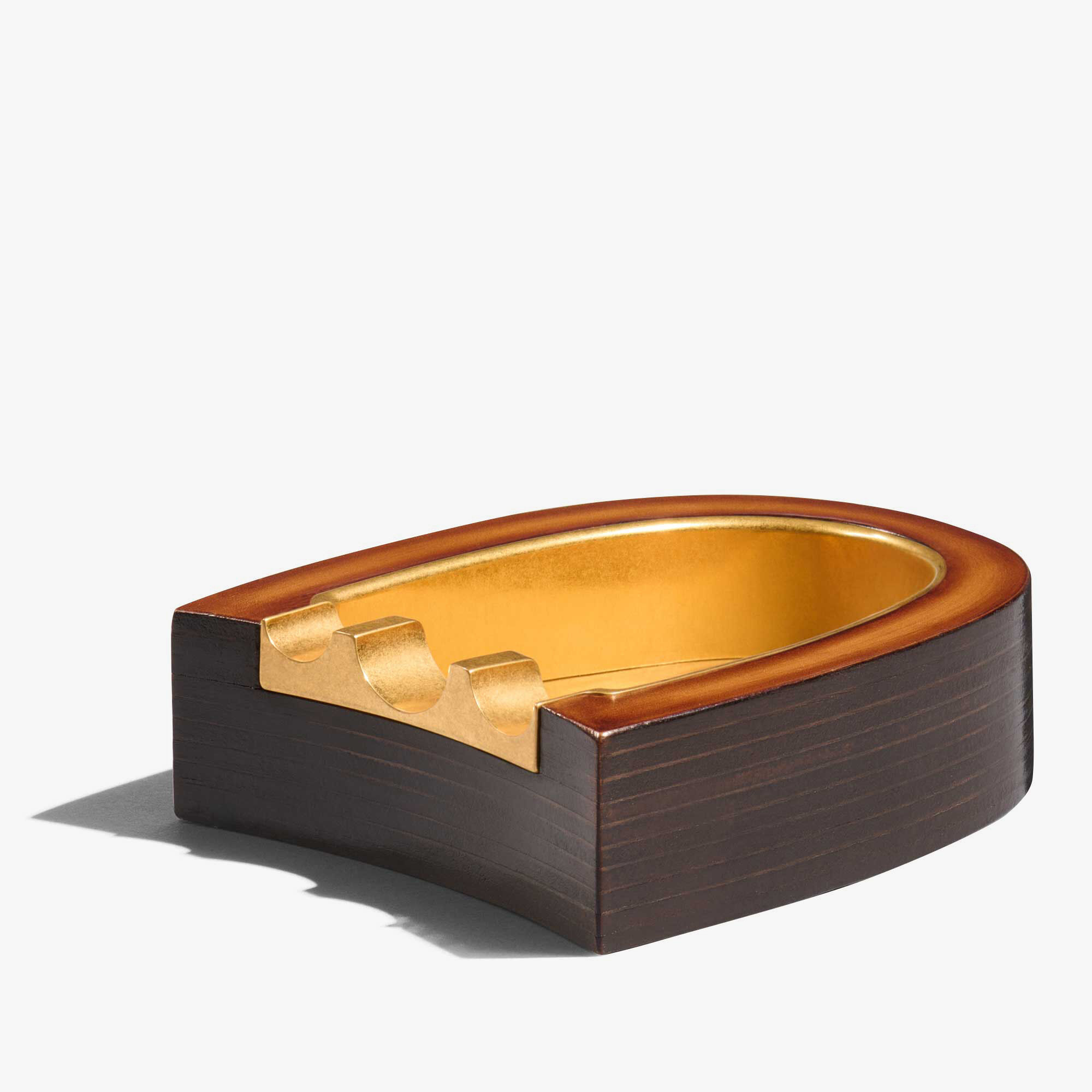Cendrier En Cuir Et Metal