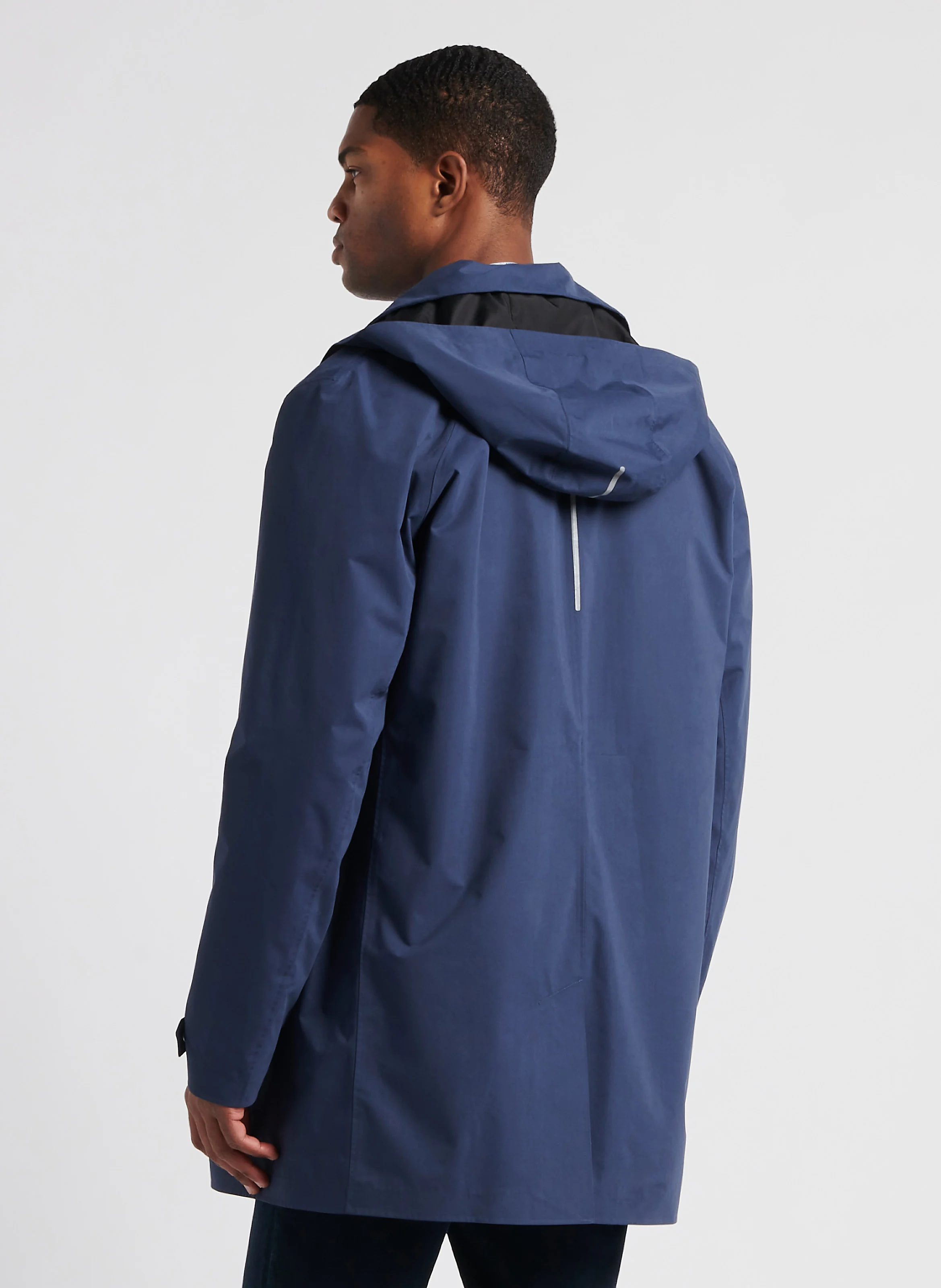 Trench col classique droit | Bleu