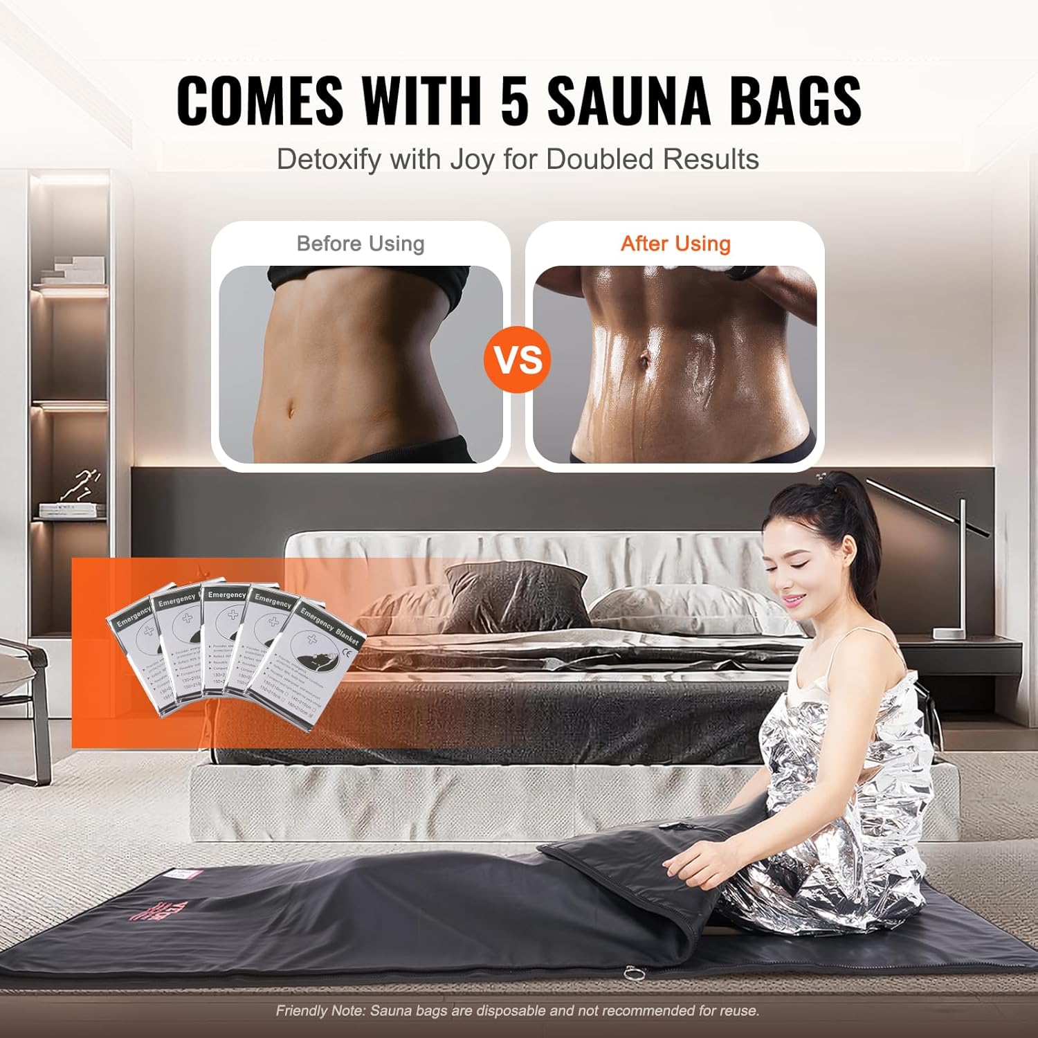 VEVOR 560W Infrarot Saunadecke 1800x900mm Sauna Blanket 1-6 Stufen (35°C-85°C) Infrarotdecke 40-Minuten-Fettverbrennung Heizdecke 5-Schicht-Sicherheitsmaterialien Heizmatte Körper Abnehmen Fitness