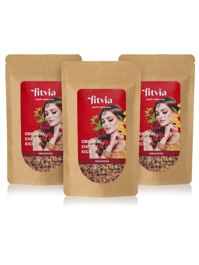 Früchtetee Rosen-Guarana, lose, 3er-Set