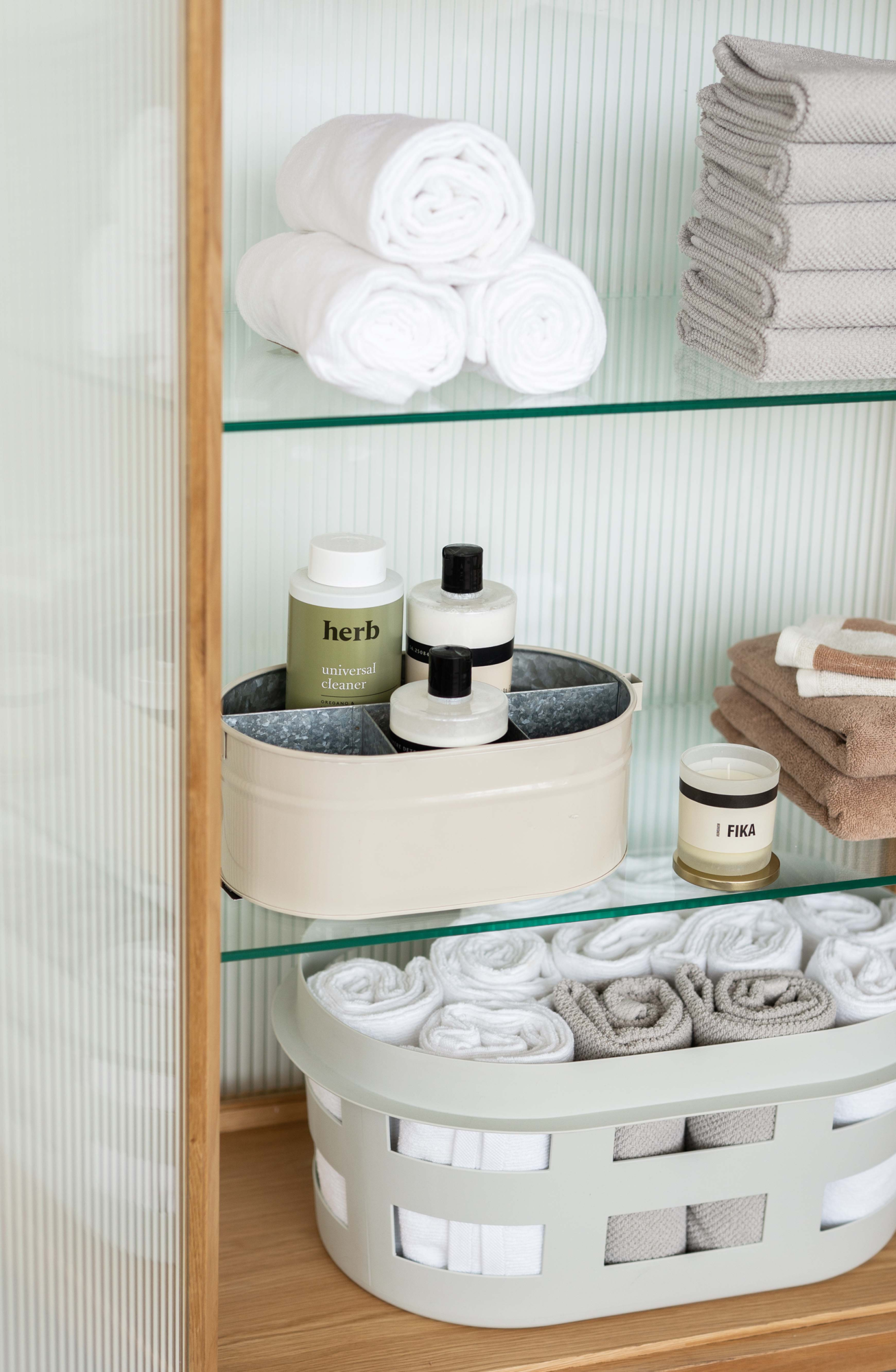 Wasmand Laundry Basket S nougat