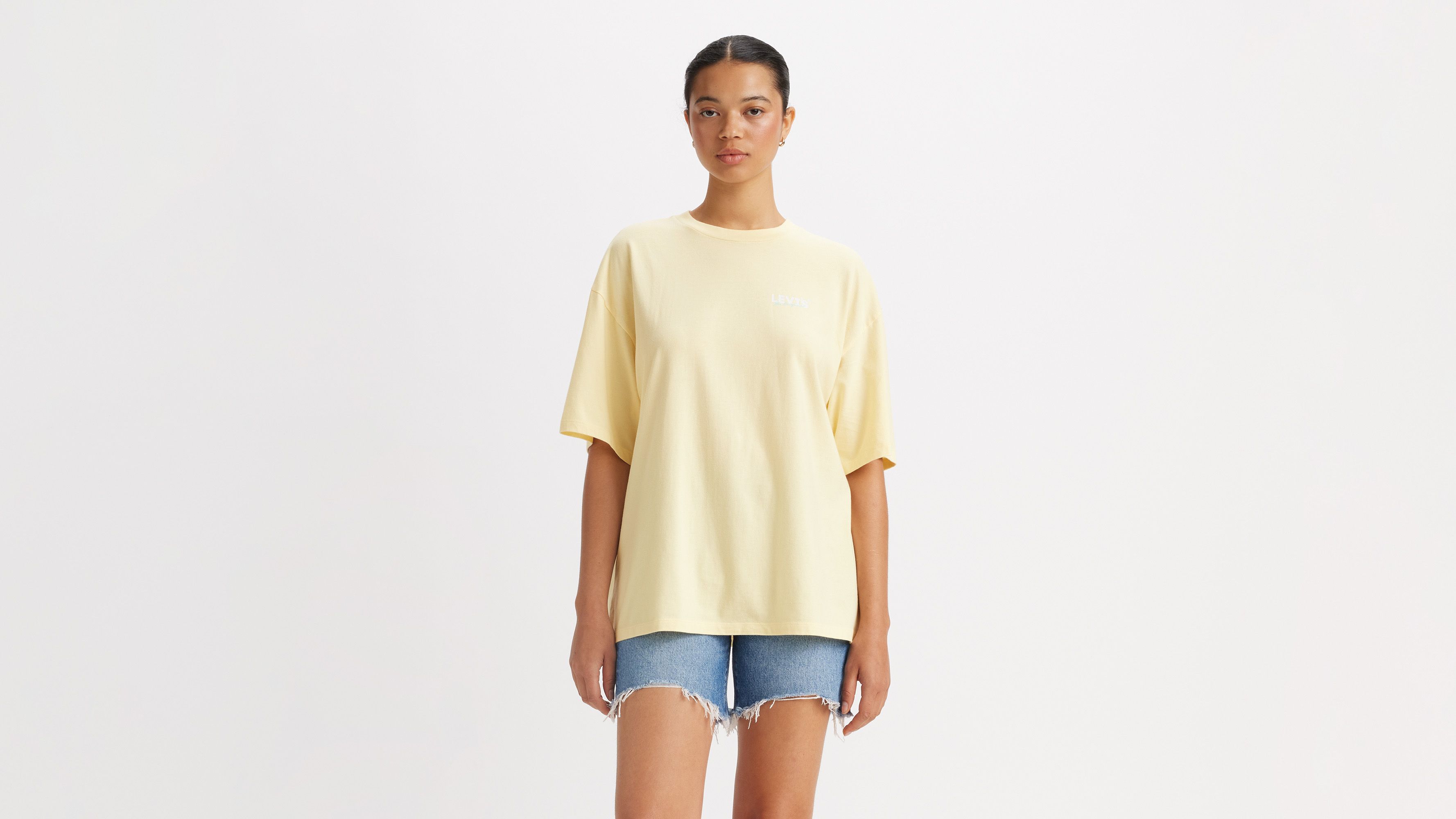 T-shirt graphique Short Stack - The Original Beach Scene Anise Flower - Jaune