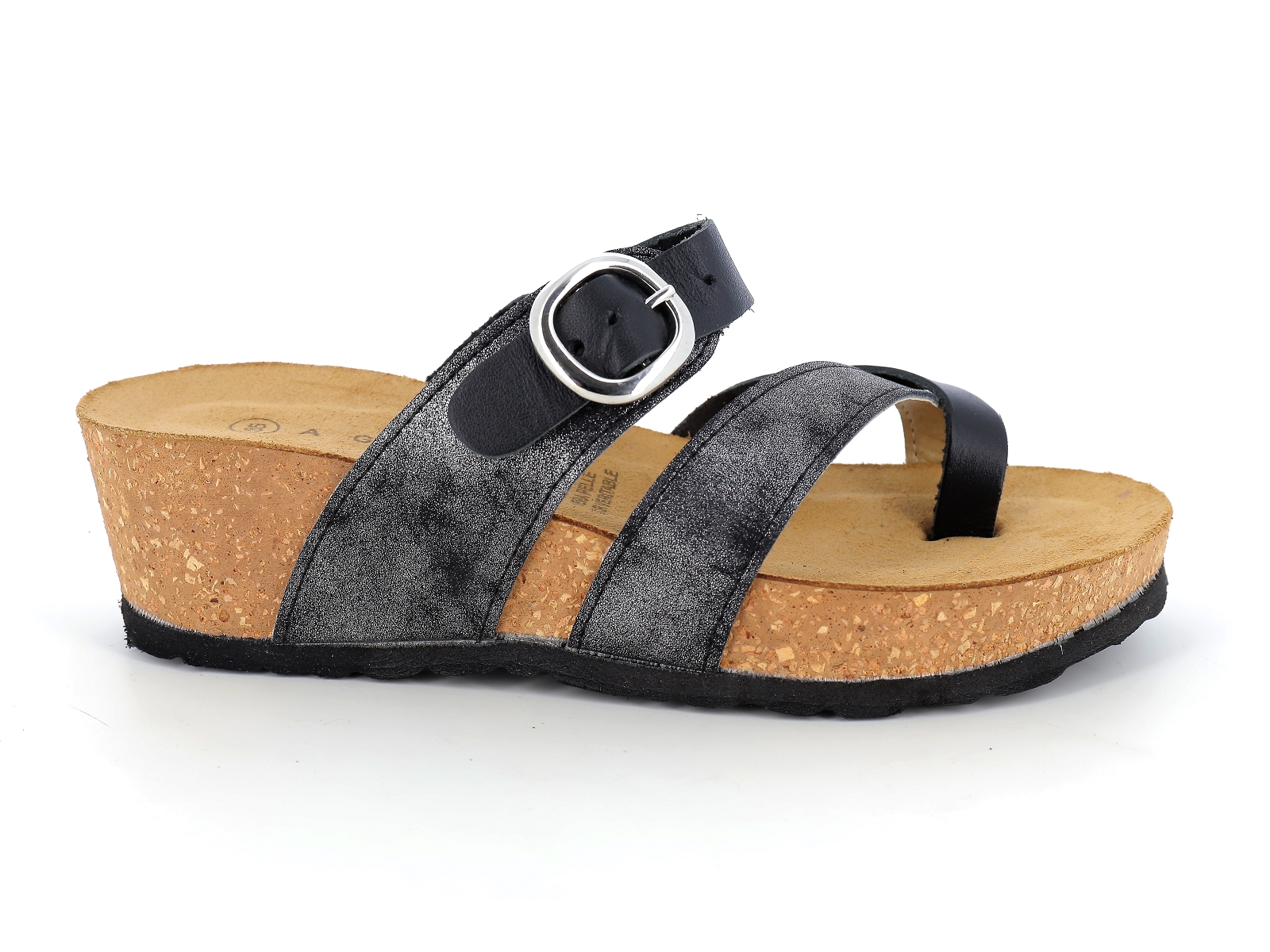 P brand-K1234 / 10NU Matières combinées Noir Argent