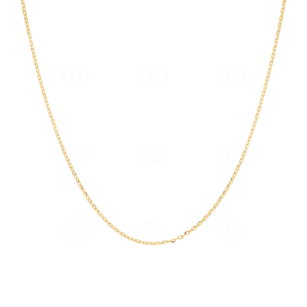 1.4mm Spiegelankerkette 750/18 K Gelbgold