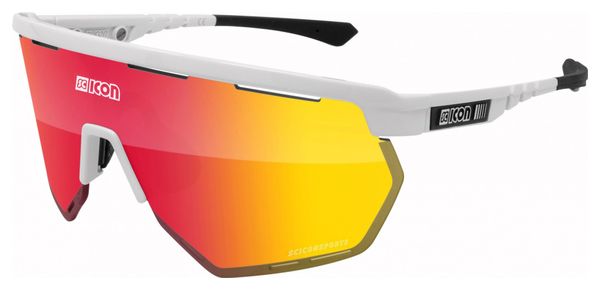 Scicon Sports Aerowing Lunettes De Soleil De Performance Sportive (Scnpp Multimorror Rouge/Luminosité Blanche)
