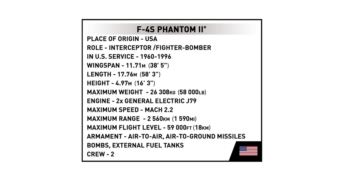 COBIArmed Forces - F-4S Phantom II Constructiespeelgoed  (Schaal 1:48)