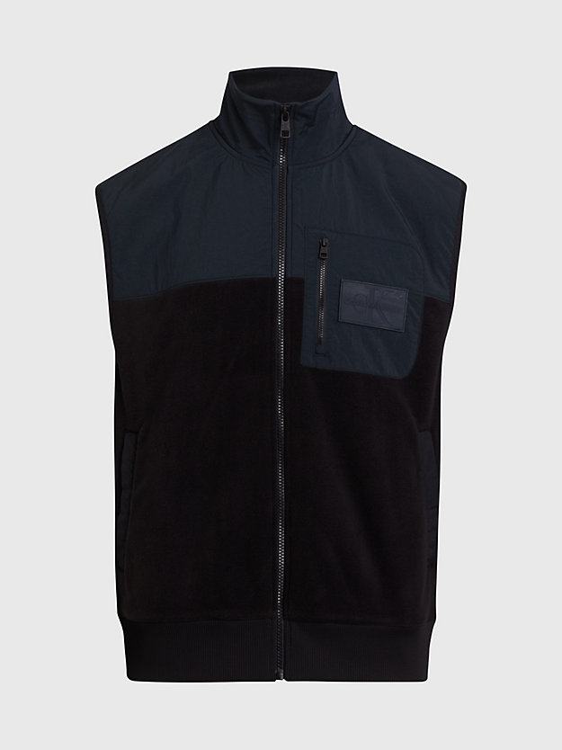 Colete esportivo de modelagem relaxada em fleece