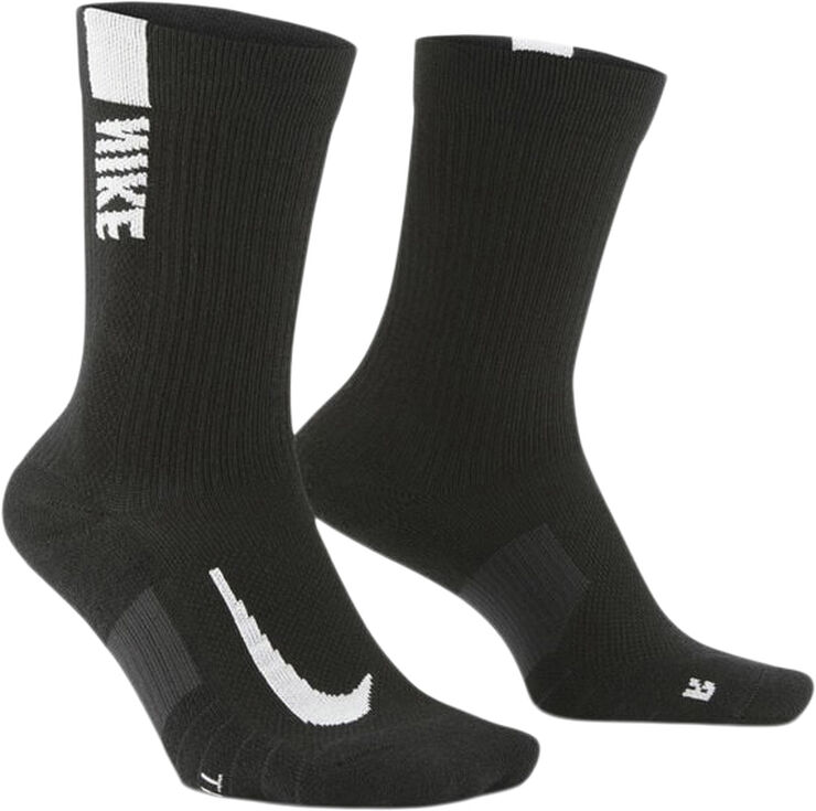 Nike Multiplier strømper, 2 par Sort