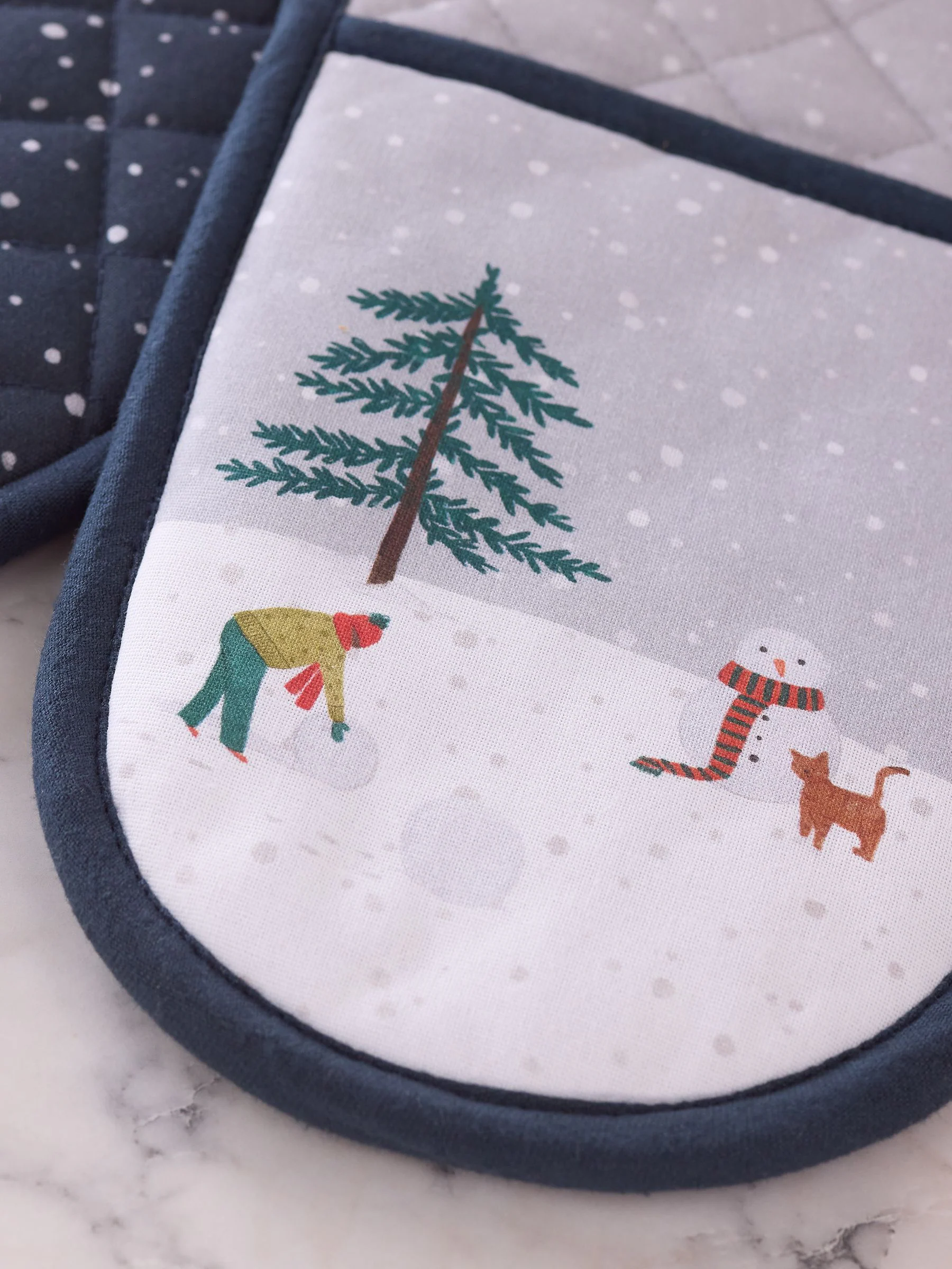 Set van 3 theedoeken met kersttafereel