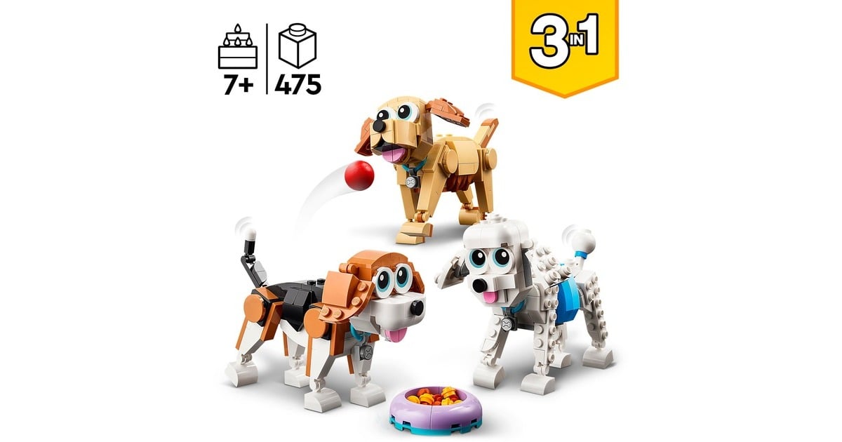 LEGOCreator 3-in-1 - Schattige honden Constructiespeelgoed  (31137)