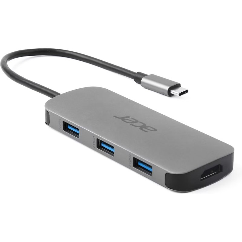 Acer 7in1 Type C Dongle Avec fil USB 3.2 Gen 1 (3.1 Gen 1) Type-C Argent