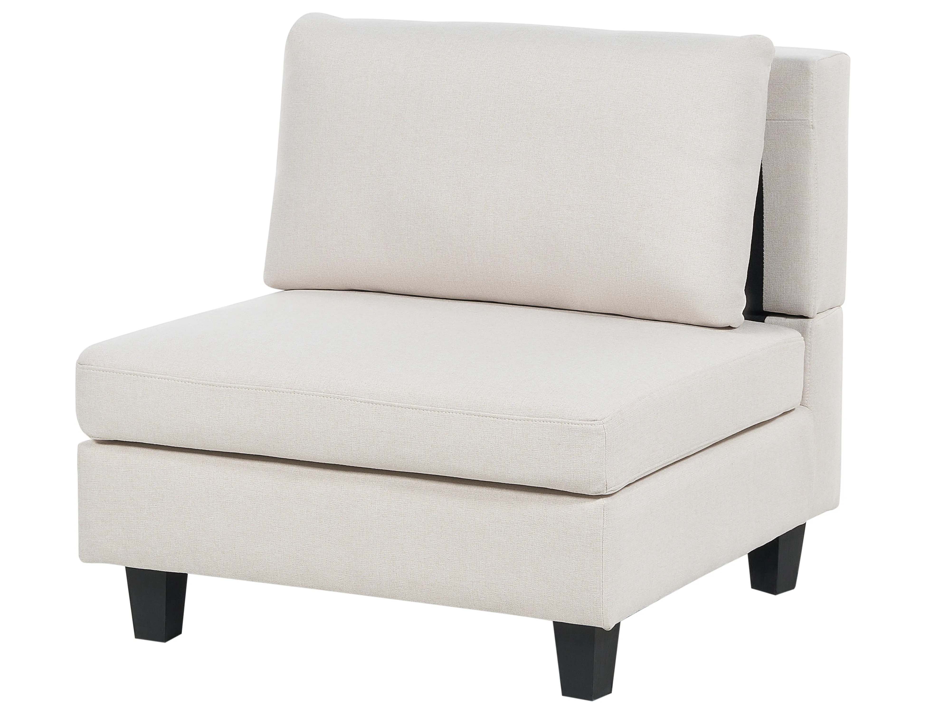 Modulaire bank 3-zits UNSTAD Stof Lichtbeige met ottomaan