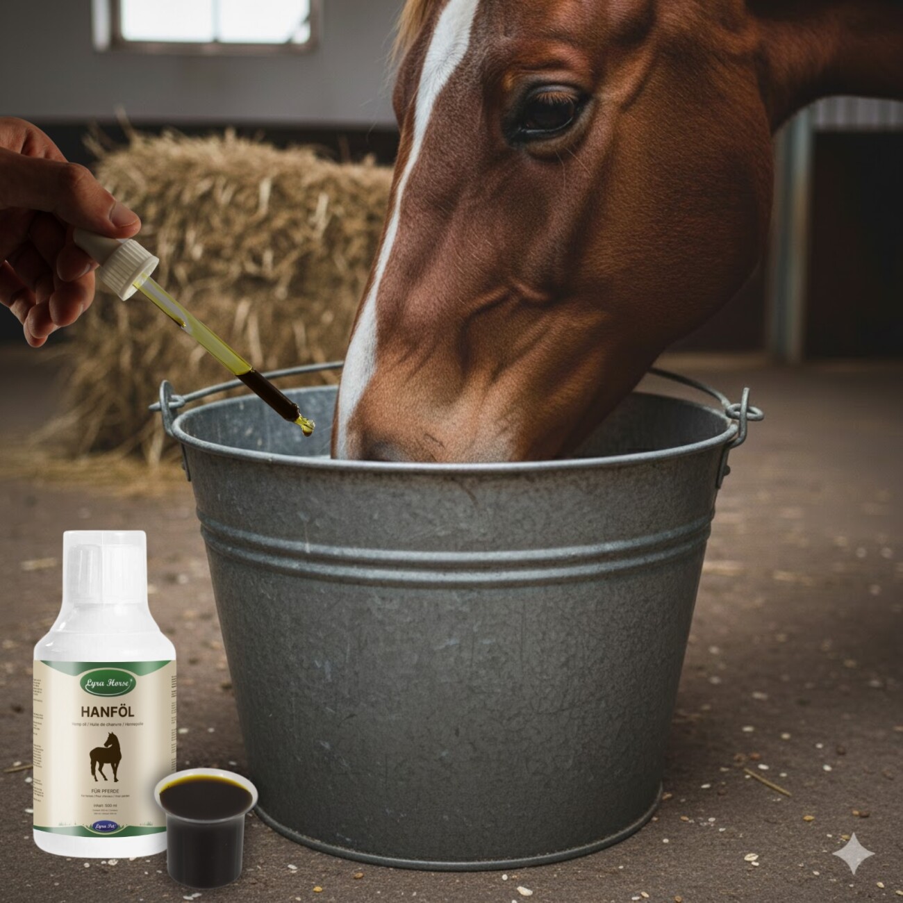 Lyra Pet Lyra Horse Barfer's Solution 100 % Hanföl für Pferde 500 ml