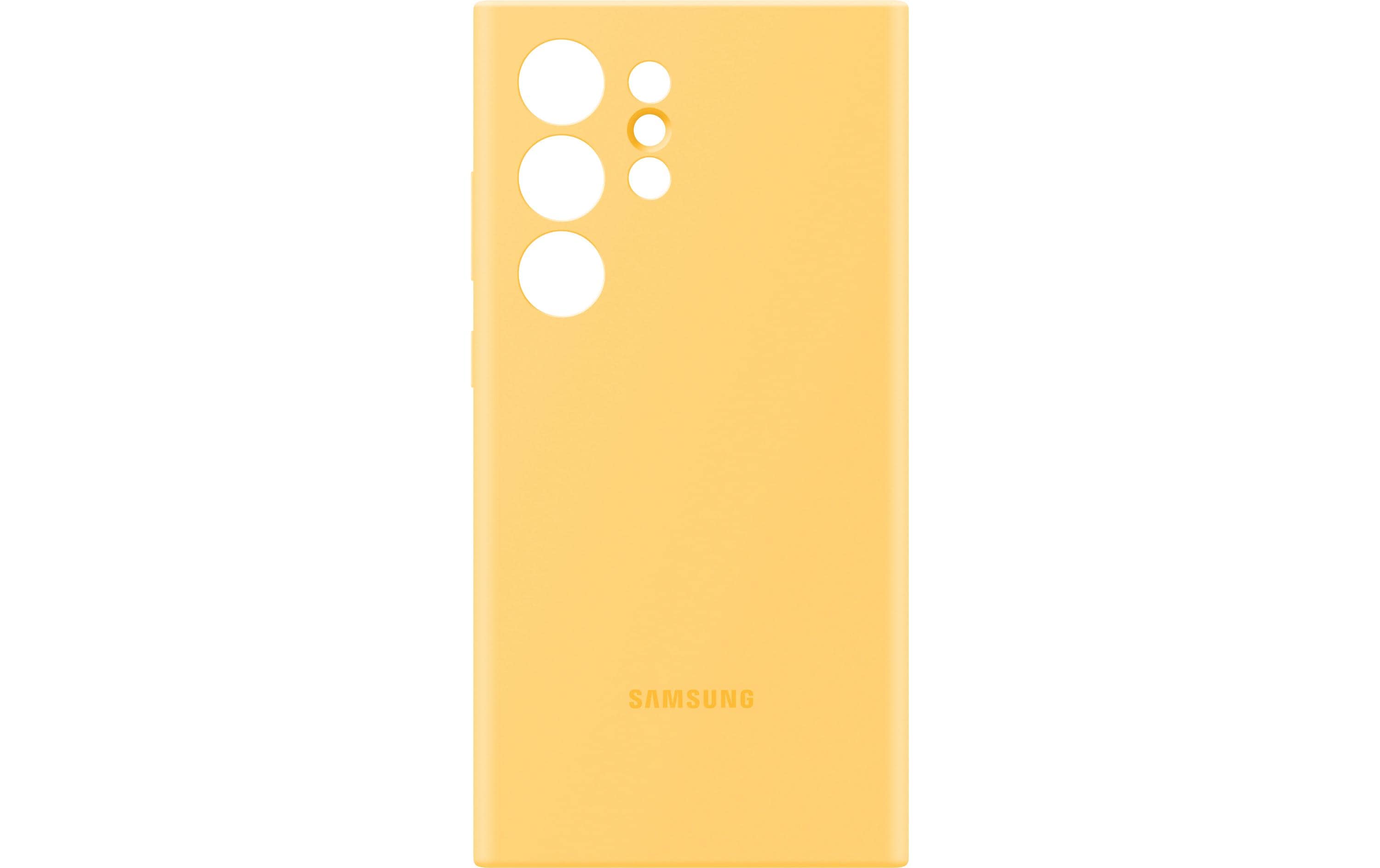 Back Cover Silicone Galaxy S24 Ultra GelbSchutzhülle für das Samsung Galaxy S24 Ultra