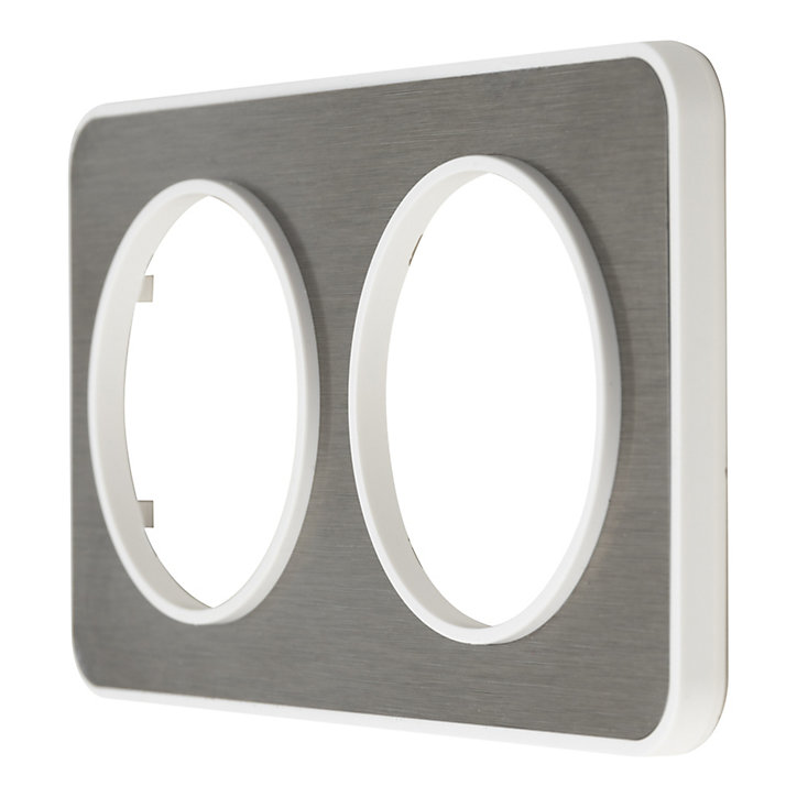 Plaque de finition double Jacobsen Espen inox
