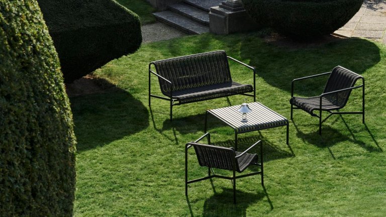 Hay Palissade Cord Lounge tuinbank Anthracite