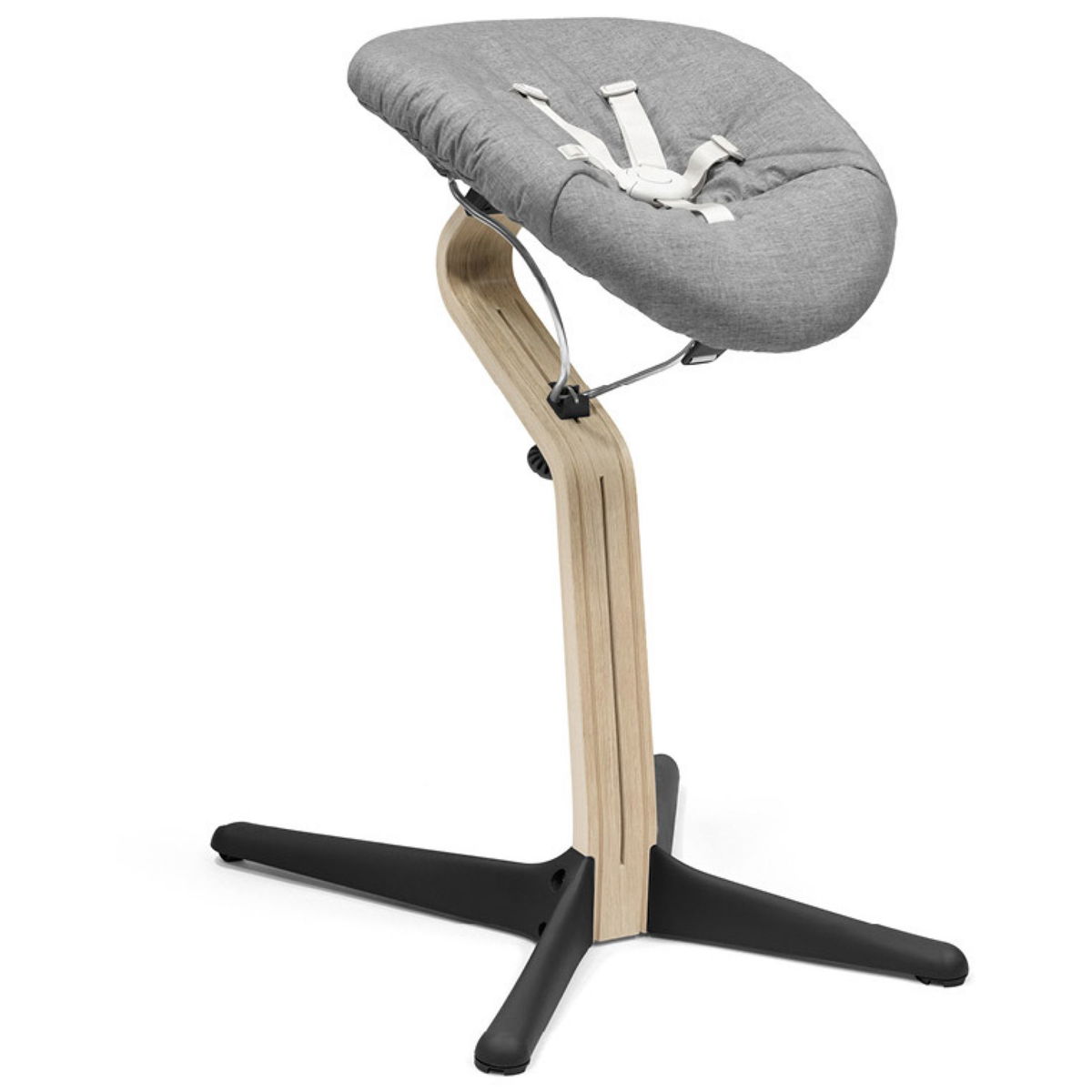 STOKKESTOKKE   Nomi Stuhl Oak inkl. Newborn Set black grey sand