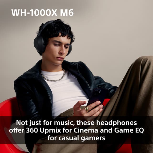 Sony WH-1000XM6 trådløse around-ear høretelefoner (sort)