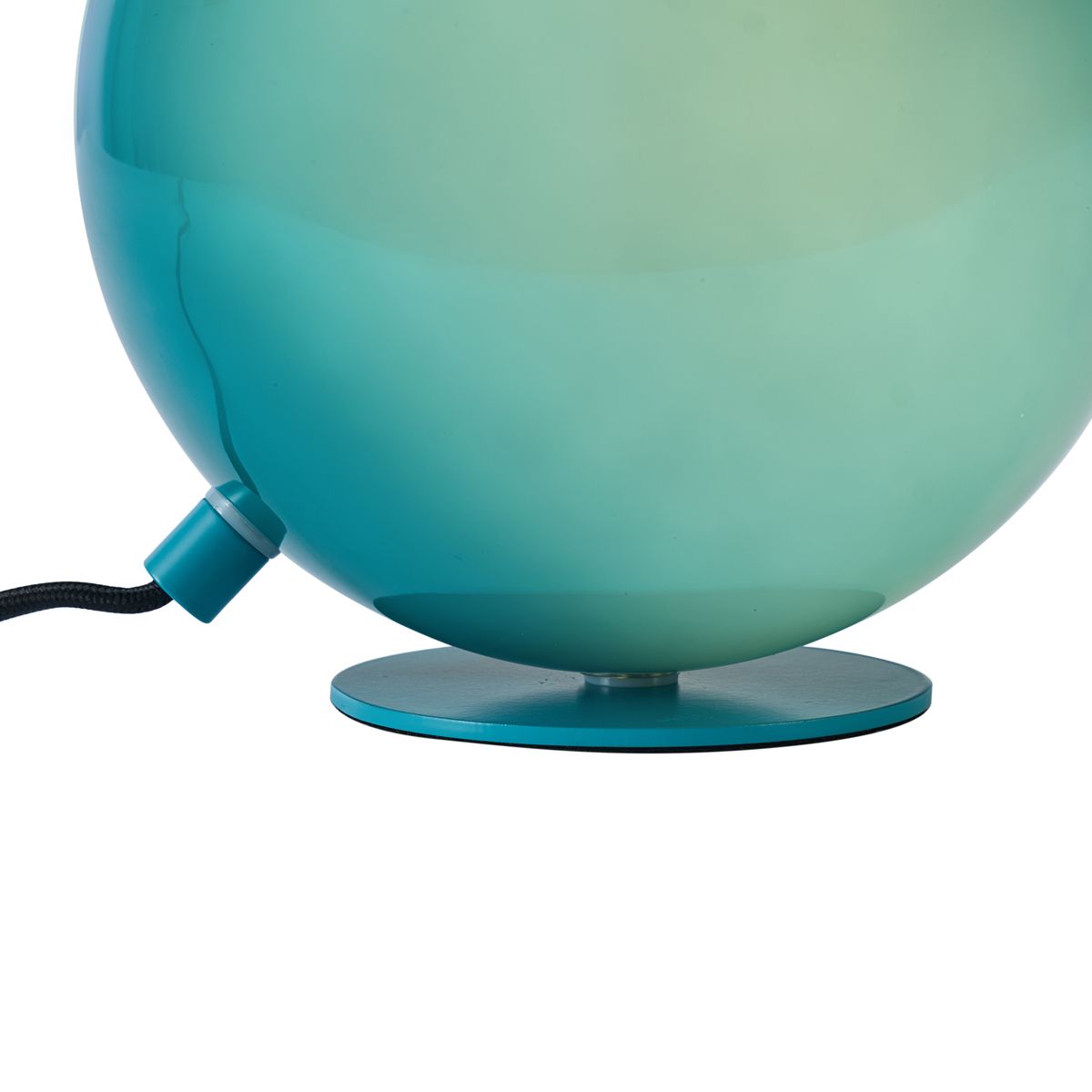 Retro tafellamp blauw met glas - Mabel