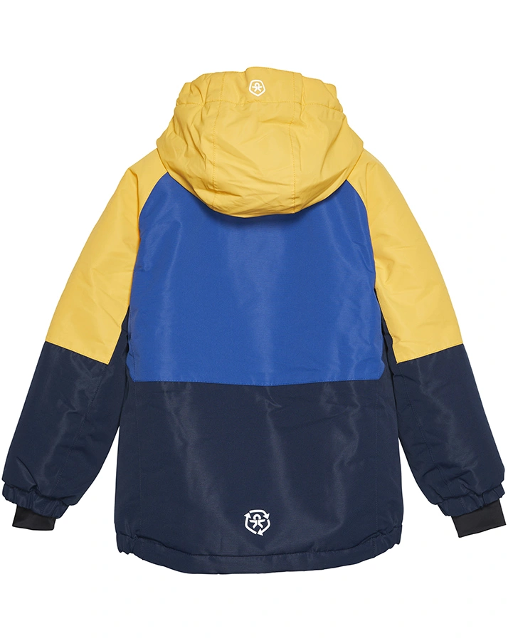 Funktions-Winterjacke SNEDRIVE in blau/gelb