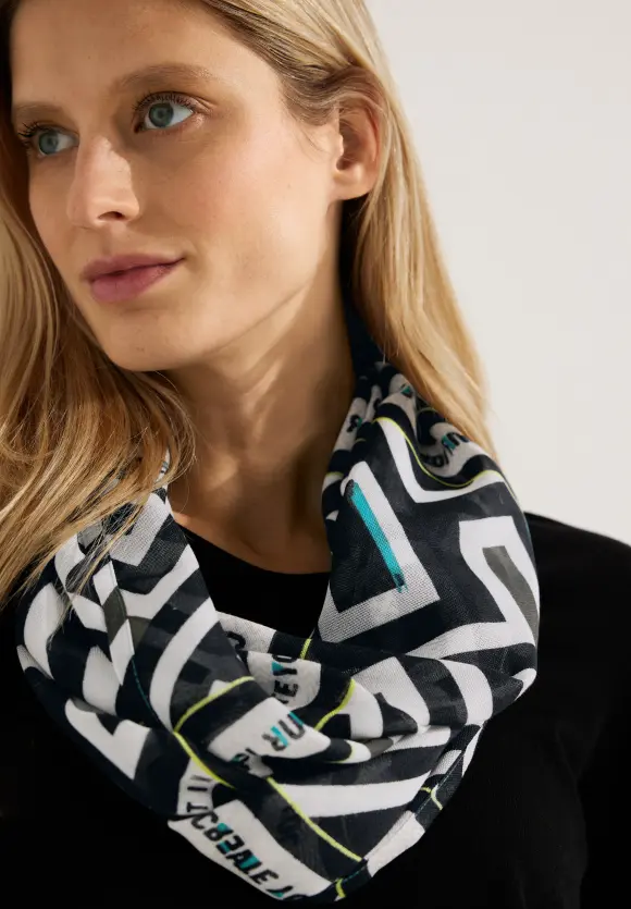 Print Loopschal - Black