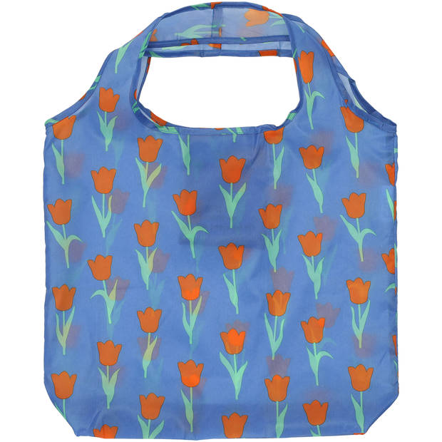 Boodschappentas met tulpenprint