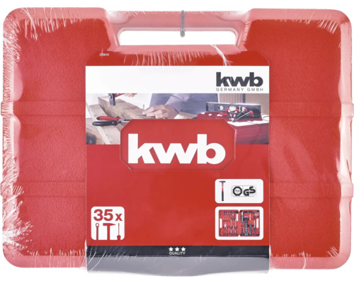 KWB gereedschapskoffer 31,5 x 8,5 x 24 mm, 35-delig.