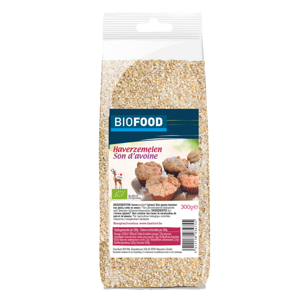 3x Damhert Biofood Haverzemelen Biologisch300 gr
