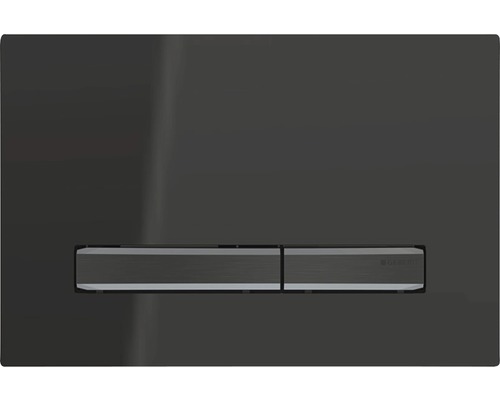 GEBERIT Sigma 50 bedieningsplaat, glanzend zwarte plaat / glanzend zwarte chromen knop, 115.671.DW.2