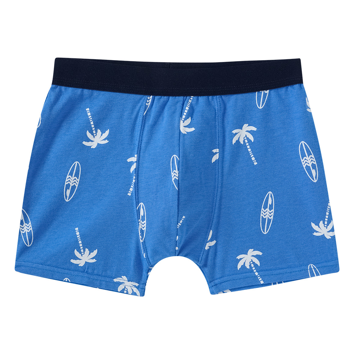 Famy 5 Jungen Boxer in verschiedenen Dessins hellblau / dunkelblau / weiss