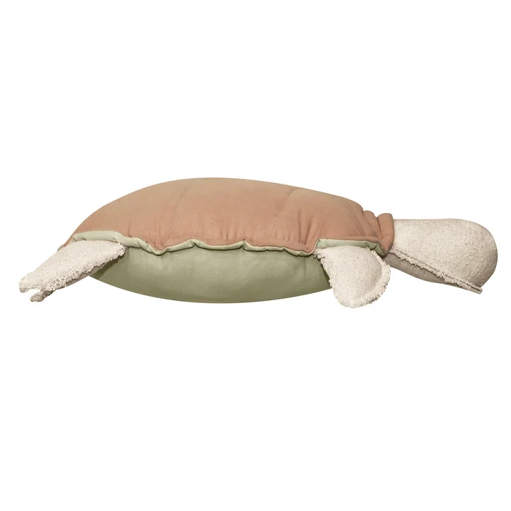 Lorena Canals - Sea Turtle Kissen, 30 x 45 cm, chestnut / natur