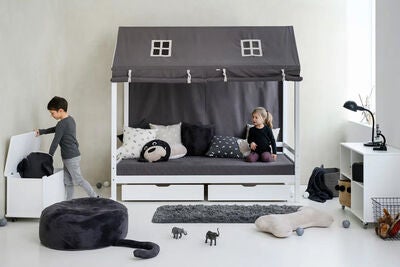 Hoppekids Bokhylle Med Hjul, Hvitt