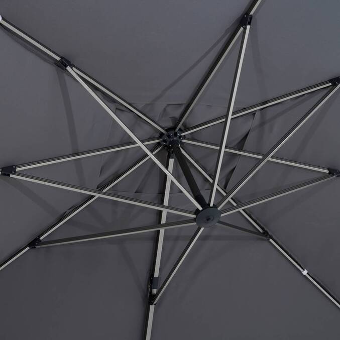 Parasol déporté rectangulaire ÉQUADOR Ardoise