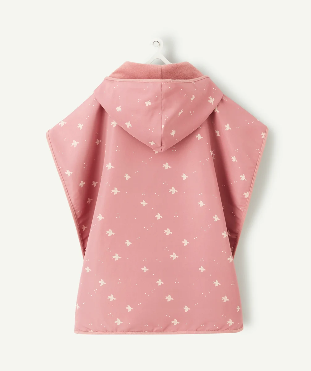 FRESKPONCHO DE PLAGE HIRONDELLES VIEUX ROSE