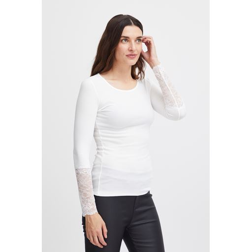 Fransa Langærmet Blonde T-shirt, Antique, L