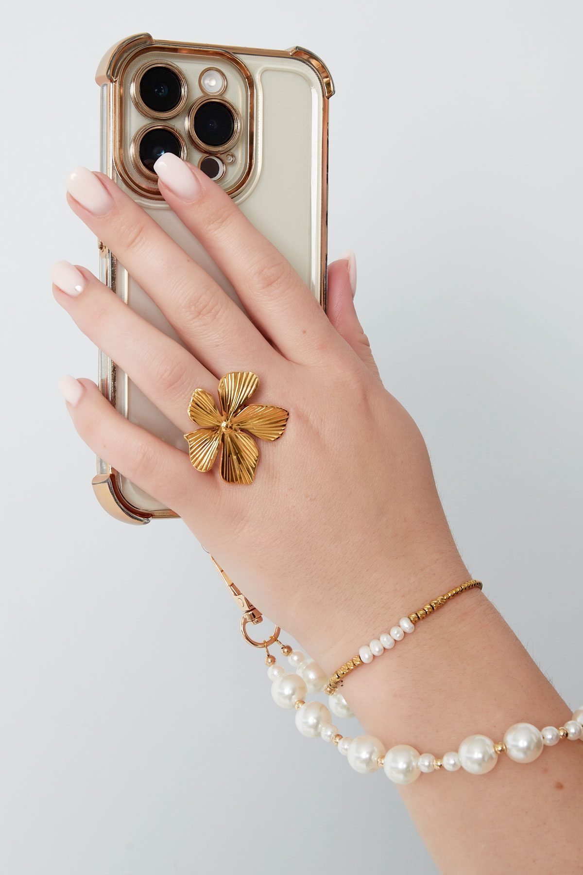 Pols Telefoonkoord - Golden Pearl