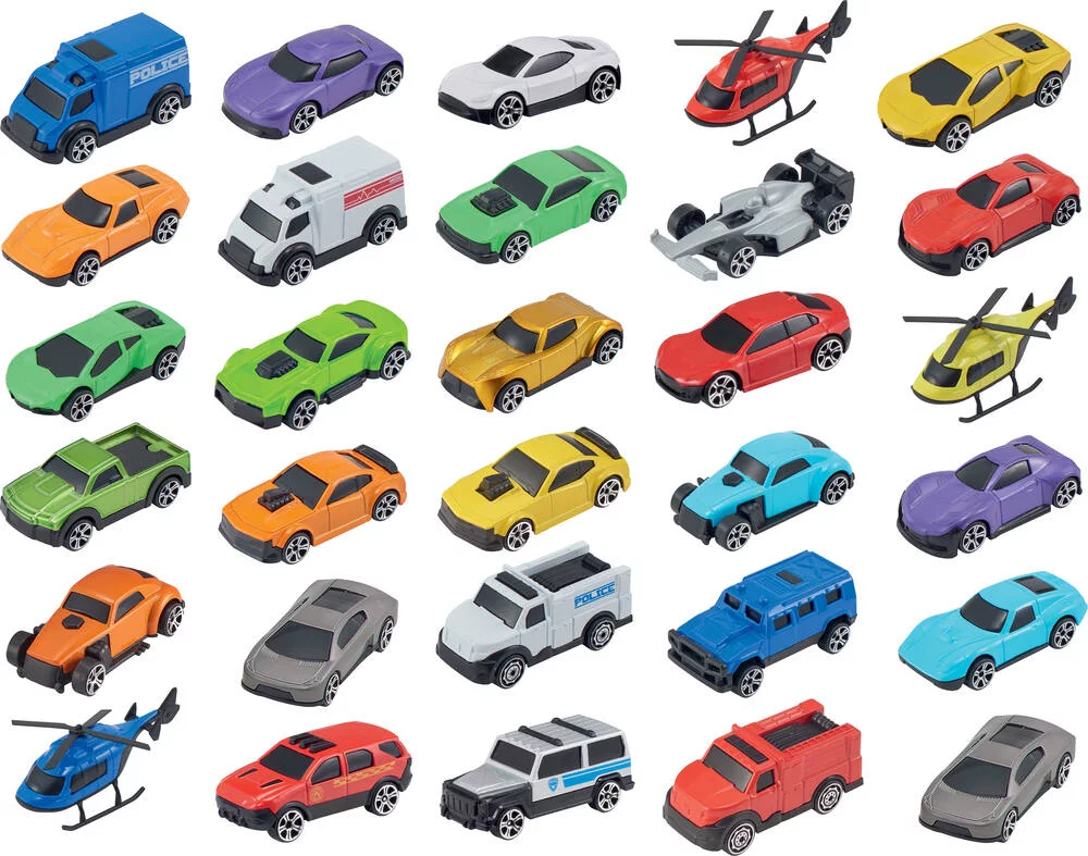 PACK 30 VEHICULES ROUES LIBRES