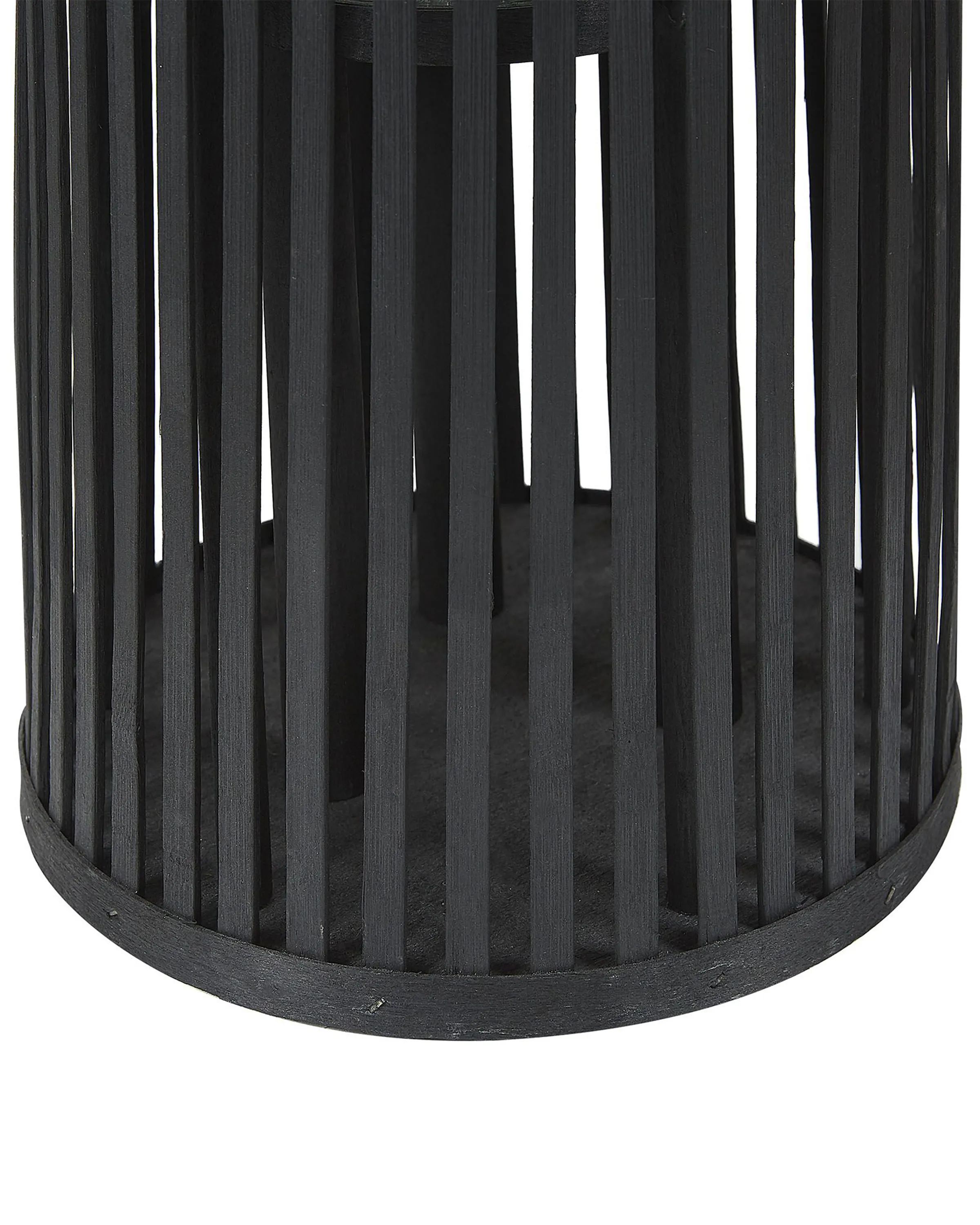 Lantaarn LUZON Wilgenhout 80 cm Zwart