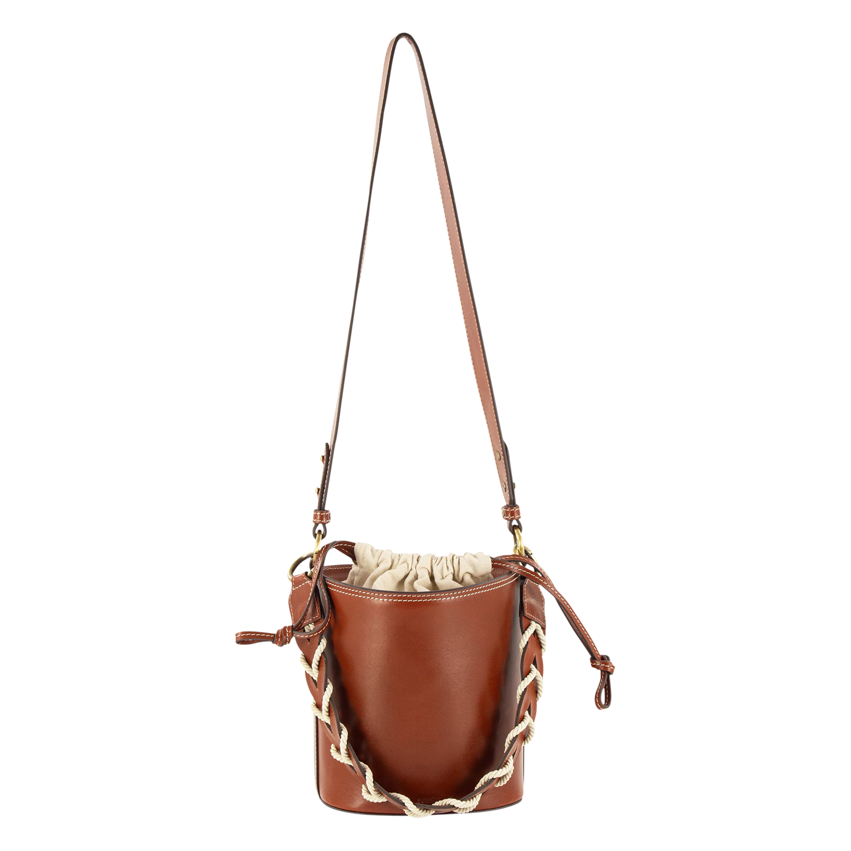 TOSCO - Sac seau en cuir| Marron