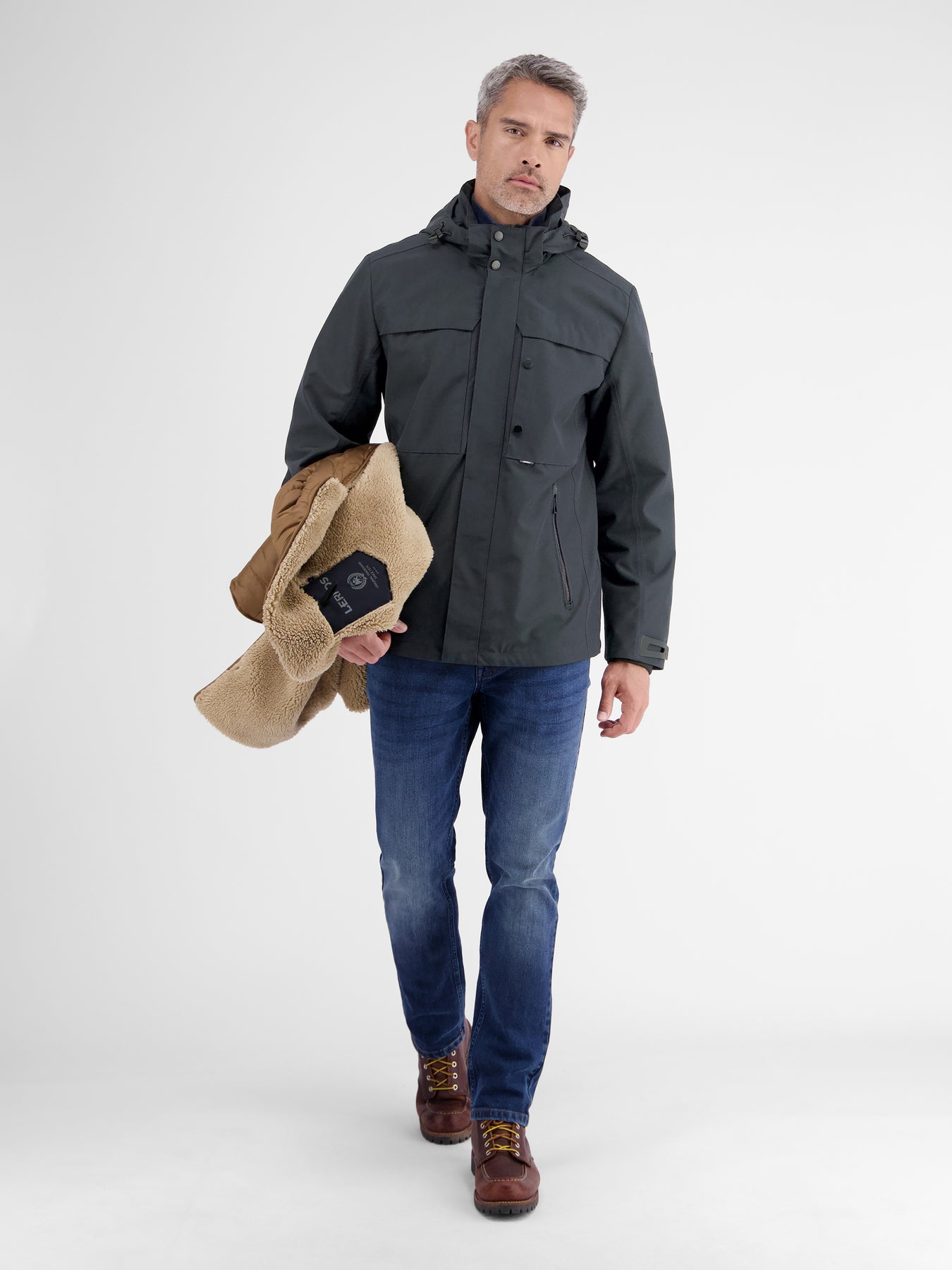 Herrenjacke mit herausnehmbarer Innenjacke
